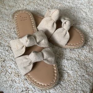 A New Day Miriam Double Knotted Espadrille Slide Sandals